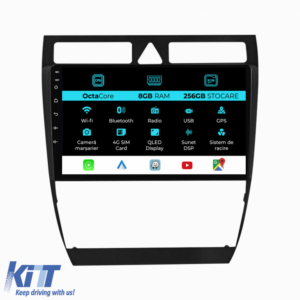 Navigation for Audi A6 C5 (2000-2004), 9 Inch, 8Gb RAM, 256Gb Storage, Carplay
