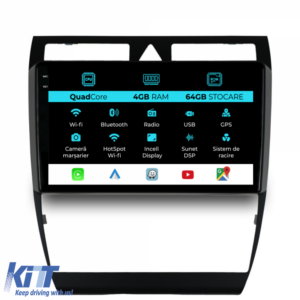 Navigation for Audi A6 C5 (2000-2004), QuadCore, 9Inch, 4Gb Ram, 64Gb Storage, Carplay