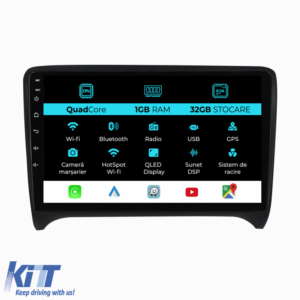 Navigation for Audi TT, 2006-2014, 9 Inch, 1Gb Ram, 32Gb storage, Carplay