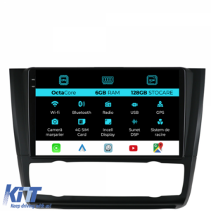Navigation for Bmw Series 1 E82 E88 E81 E87 (2004-2011), 9Inch, 6Gb Ram, 128Gb Storage, Carplay