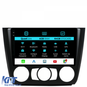 Navigation for Bmw Series 1 E82 E88 E81 E87 (2004-2011), QuadCore, 9Inch, 4Gb Ram, 64Gb Storage, Carplay