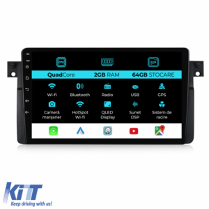 Navigation for BMW Series 3 E46 (1997-2005), 9 Inch, 2Gb Ram, 64Gb Storage, Carplay