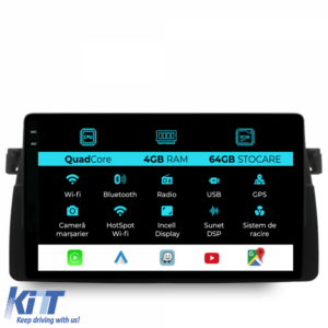 Navigation for BMW Series 3 E46 (1997-2005), QuadCore, 9 Inch, 4Gb Ram, 64Gb Storage, Carplay