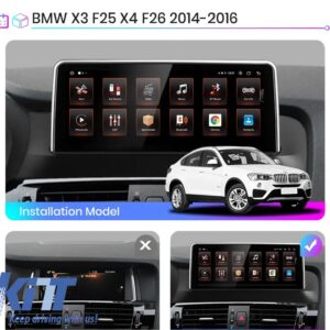 Navigation for BMW X3 F25, X4 F26 (2011-2017), 10.25 Inch, 4Gb Ram, 64Gb Storage, Carplay