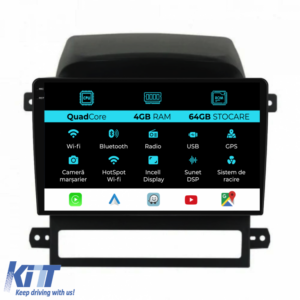 Navigation for Chevrolet Captiva, 2006-2011, QuadCore, 9 Inch, 4Gb Ram, 64Gb Storage, Carplay