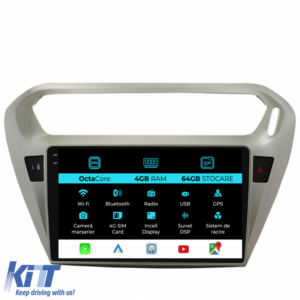 Navigation for Citroen C-Elysee (2013-2018), 9 Inch, 4Gb Ram, 64Gb Storage, Carplay