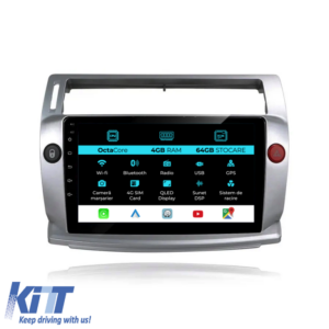 Navigation for Citroen C4, (2004-2009), 9Inch, 4Gb Ram, 64Gb Storage, Carplay