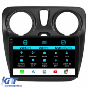 Navigation for Dacia Dokker, Lodgy (2012-2020), Incell 9Inch, 2Gb Ram, 32Gb Storage, Carplay