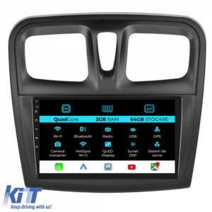 Navigation for Dacia Logan Sandero (2012-2020), 9Inch, 2Gb Ram, 64Gb Storage, Carplay