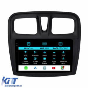 Navigation for Dacia Logan Sandero (2012-2020), 9Inch, 4Gb Ram, 64Gb Storage, Carplay