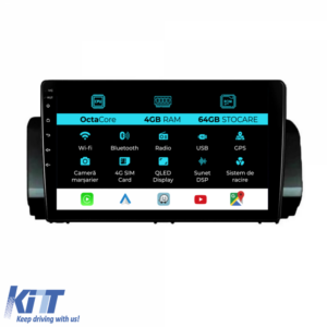 Navigation for Dacia Logan Sandero Jogger (2021-2023), 9 Inch, 4Gb Ram, 64Gb Storage, Carplay