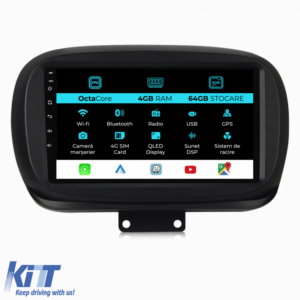 Navigation for Fiat 500x, (2014 - 2020), 9 Inch, 4Gb Ram, 64Gb Storage, Carplay.