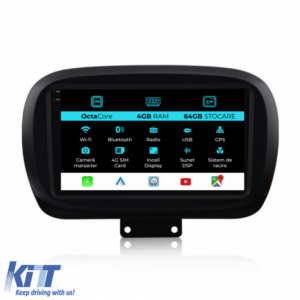 Navigation for Fiat 500x, (2014-2020), 9 Inch, 4Gb Ram, 64Gb Storage, Carplay