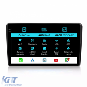 Navigation for Fiat Bravo, 2006 - 2014, 9 Inch, 4Gb Ram, 64Gb Storage, Carplay