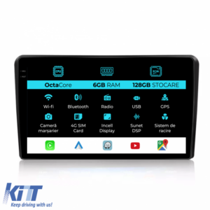 Navigation for Fiat Bravo, 2006 - 2014, 9 Inch, 6Gb Ram, 128Gb Storage, Carplay.