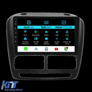 Navigation for Fiat Doblo, (2010-2015), 10Inch, 8Gb Ram, 256Gb Storage, Carplay