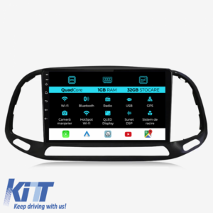Navigation for Fiat Doblo, 2015-2019, 9 Inch, 1Gb Ram, 32Gb Storage, Carplay