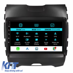 Navigation for Ford Edge, 2015 - 2021, 9 Inch, 8Gb Ram, 256Gb Storage, Carplay