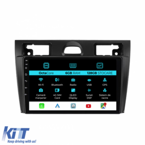 Navigation for Ford Fiesta, 2006-2011, 9 Inch, 6Gb Ram, 128Gb Storage, Carplay
