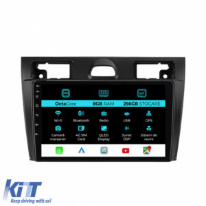 Navigation for Ford Fiesta, 2006-2011, 9 Inch, 8Gb Ram, 256Gb Storage, Carplay