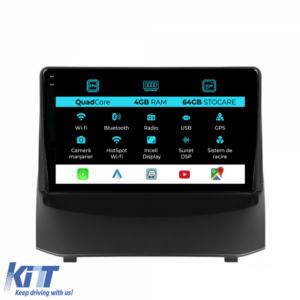 Navigation for Ford Fiesta, 2009-2017, QuadCore, 9 Inch, 4Gb Ram, 64Gb Storage, Carplay