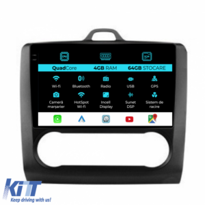 Navigation for Ford Focus, (2004-2012), QuadCore, 9Inch, 4Gb Ram, 64Gb Storage, Carplay, Automatic Climate Control