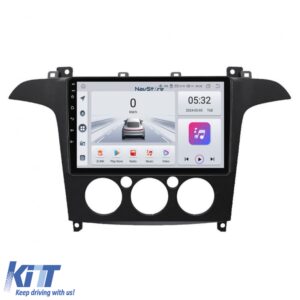 Navigation for Ford S-Max, 2006 - 2015, 9 Inch, 4Gb Ram, 64Gb Storage, Bluetooth, WiFi, Carplay, Manual Climate Control