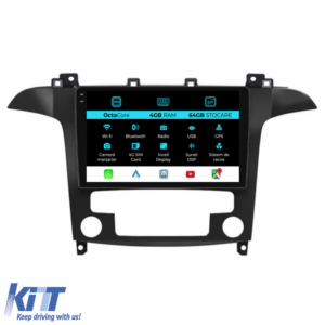 Navigation for Ford S-Max, 2006 - 2015, 9 Inch, 4Gb Ram, 64Gb Storage, Carplay, Climate control