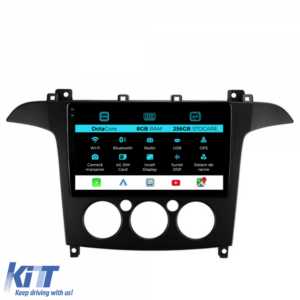 Navigation for Ford S-Max, 2006 - 2015, 9Inch, 8Gb Ram, 256Gb Storage, Carplay, Manual Climate Control