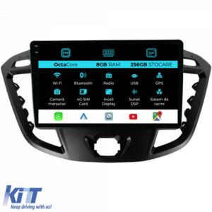 Navigation for Ford Transit, (2012-2018), 9Inch, 8Gb Ram, 256Gb Storage, Carplay.