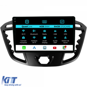 Navigation for Ford Transit, 2012-2018, QuadCore, 9Inch, 4Gb RAM, 64Gb Storage, Carplay