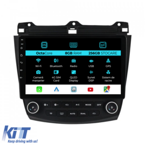 Navigation for Honda Accord VII (2003 - 2008), 10 Inch, 8Gb RAM, 256Gb Storage, Carplay