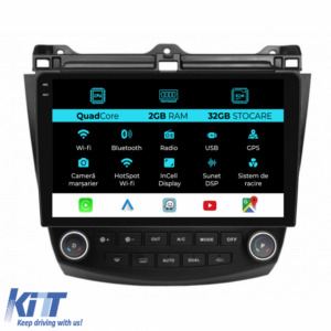 Navigation for Honda Accord VII (2003 - 2008), 10 Inch, 2Gb Ram, 32Gb Storage, Carplay