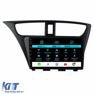 Navigation for Honda Civic IX Hatchback (2011-2017), 9 Inch, 8Gb Ram, 256Gb Storage, Carplay
