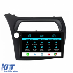 Navigation for Honda Civic VII Hatchback (2006-2011), 9Inch, 6Gb Ram, 128Gb Storage, Carplay