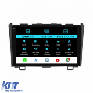 Navigation for Honda CR-V, 2006-2012, QuadCore, 9Inch, 4Gb Ram, 64Gb Storage, Carplay