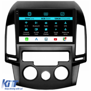 Navigation for Hyundai I30, 2007-2012, 9 Inch, 6Gb Ram, 128Gb Storage, Carplay, Manual Climate Control