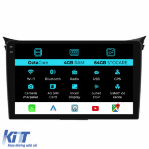 Navigation for Hyundai I30, 2011-2015, 9Inch, 4Gb Ram, 64Gb Storage, Carplay