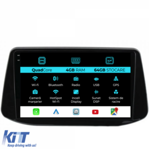 Navigation for Hyundai I30, 2017-2022, QuadCore, 9 Inch, 4Gb Ram, 64Gb Storage, Carplay