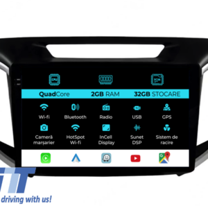 Navigation for Hyundai IX25 (2015-2019), 10 Inch, 2Gb Ram, 32Gb Storage, Carplay