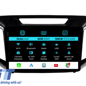 Navigation for Hyundai IX25 (2015-2019), 10 Inch, 6Gb Ram, 128Gb Storage, Carplay