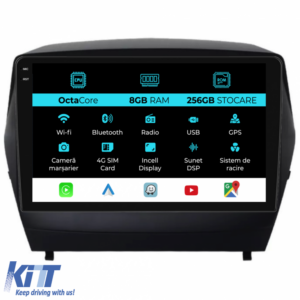 Navigation for Hyundai IX35 (2009 - 2015), 9 Inch, 8Gb Ram, 256Gb storage, Carplay