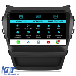 Navigation for Hyundai IX45 Santa Fe (2013-2017), 9 Inch, 4Gb Ram, 64Gb Storage, Carplay