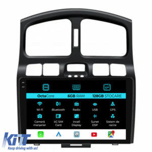 Navigation for Hyundai Santa Fe, (2000-2006), 9 Inch, 6Gb Ram, 128Gb Storage, Carplay.