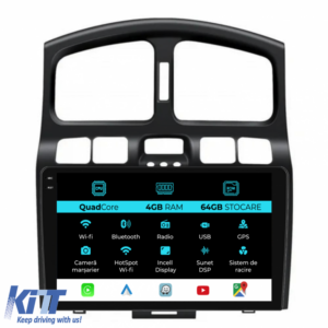 Navigation for Hyundai Santa Fe, (2000-2006), QuadCore, 9 Inch, 4Gb RAM, 64Gb Storage, Carplay