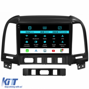 Navigation for Hyundai Santa Fe, 2005-2012, 9 Inch, 8Gb RAM, 256Gb Storage, Carplay