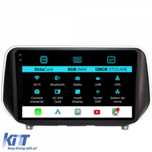 Navigation for Hyundai Santa Fe, 2018-2024, 9 Inch, 6Gb Ram, 128Gb Storage, Carplay