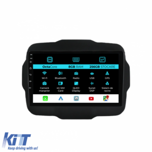 Navigation for Jeep Renegade, 2016-2020, 9Inch, 8Gb Ram, 256Gb Storage, Carplay