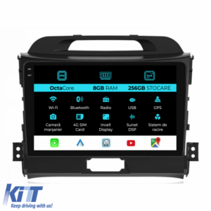Navigation for Kia Sportage, (2010-2016), 9Inch, 8Gb RAM, 256Gb Storage, Carplay