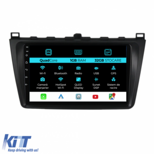 Navigation for Mazda 6, (2008-2013), 9 Inch, 1Gb RAM, 32Gb Storage, Carplay